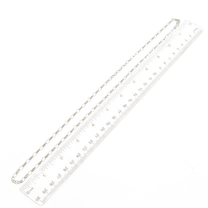 925 Sterling Silver Vintage Italy Oval Chain Necklace 24"