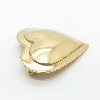 925 Sterling Silver Gold Plated Vintage Robin Kahn Heart Central Part
