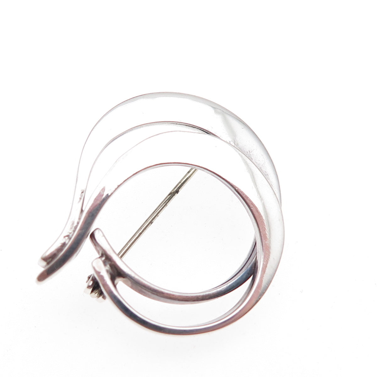 David Andersen 925S Sterling Silver Vintage Norway Modernist Oxidized Pin Brooch