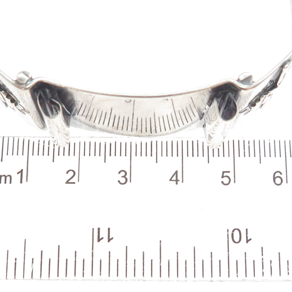 Old Pawn 925 Sterling Silver Vintage Adjustable Watch Band Tribal Bracelet 6.5"