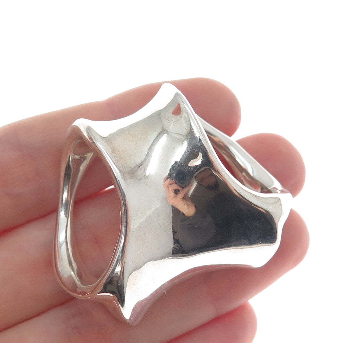 ROBERT LEE MORRIS 925 Sterling Silver Vintage Modernist Slide Pendant