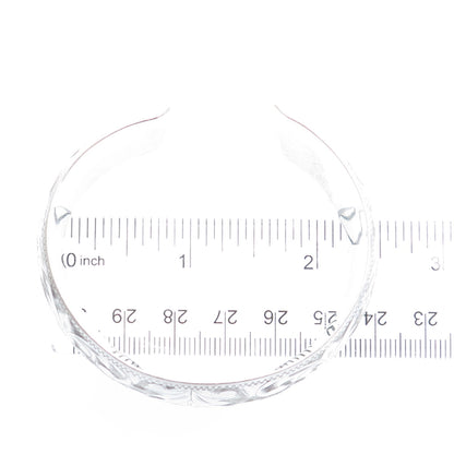 950 Silver Antique Japan Engraved Floral Leaf Adjustable Wide Cuff Bracelet 6.5"