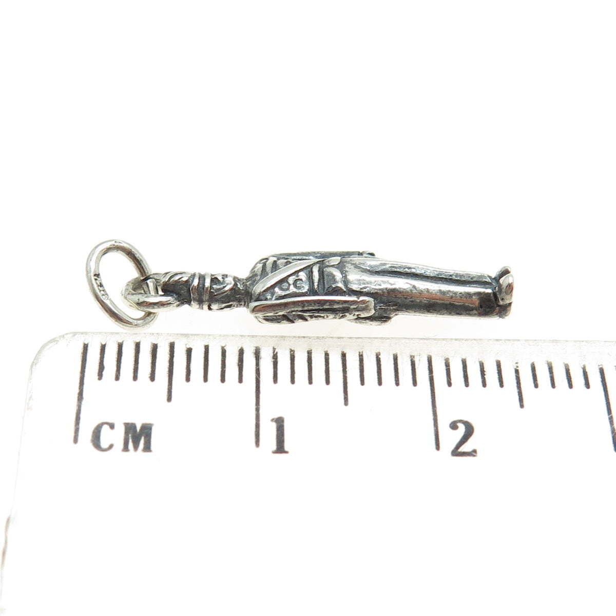 925 Sterling Silver Antique Art Deco Royal Guard 3D Pendant