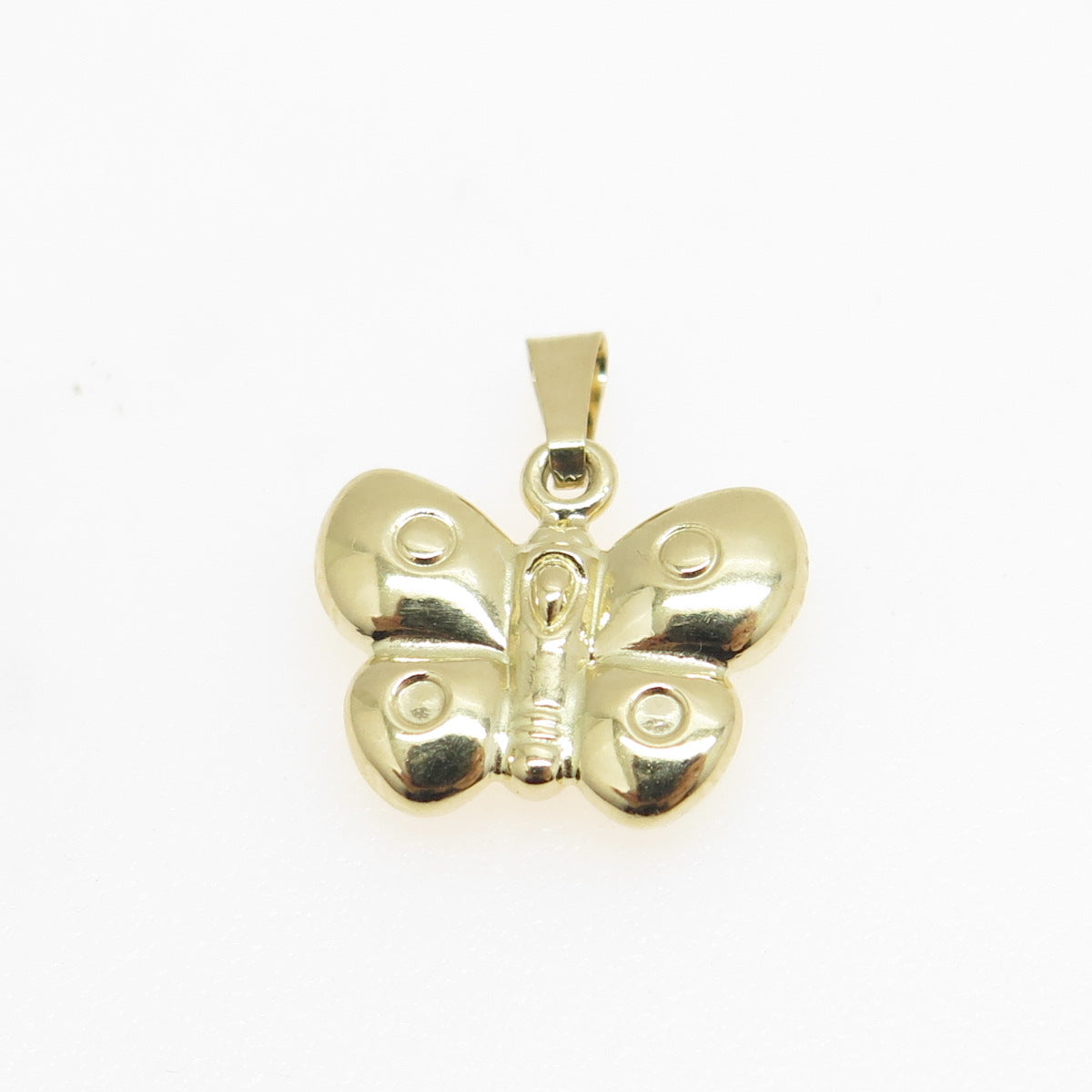 14K Yellow Gold Butterfly Minimalist Charm Pendant