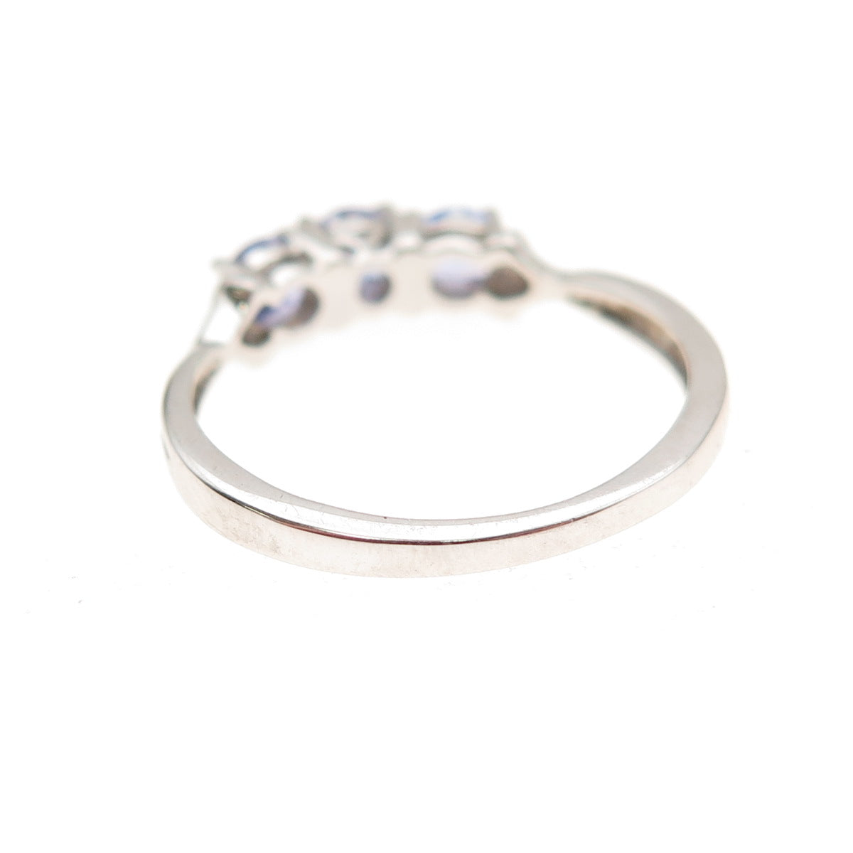 Chuck Clemency 925 Sterling Silver Real Round-Cut Tanzanite Ring Size 7