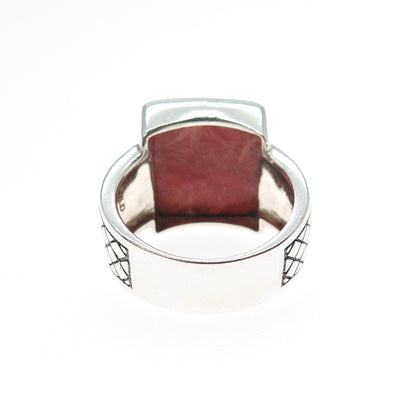 PHLD PlayHardLookDope 925 Sterling Silver Real Coral Ring Size 10.75