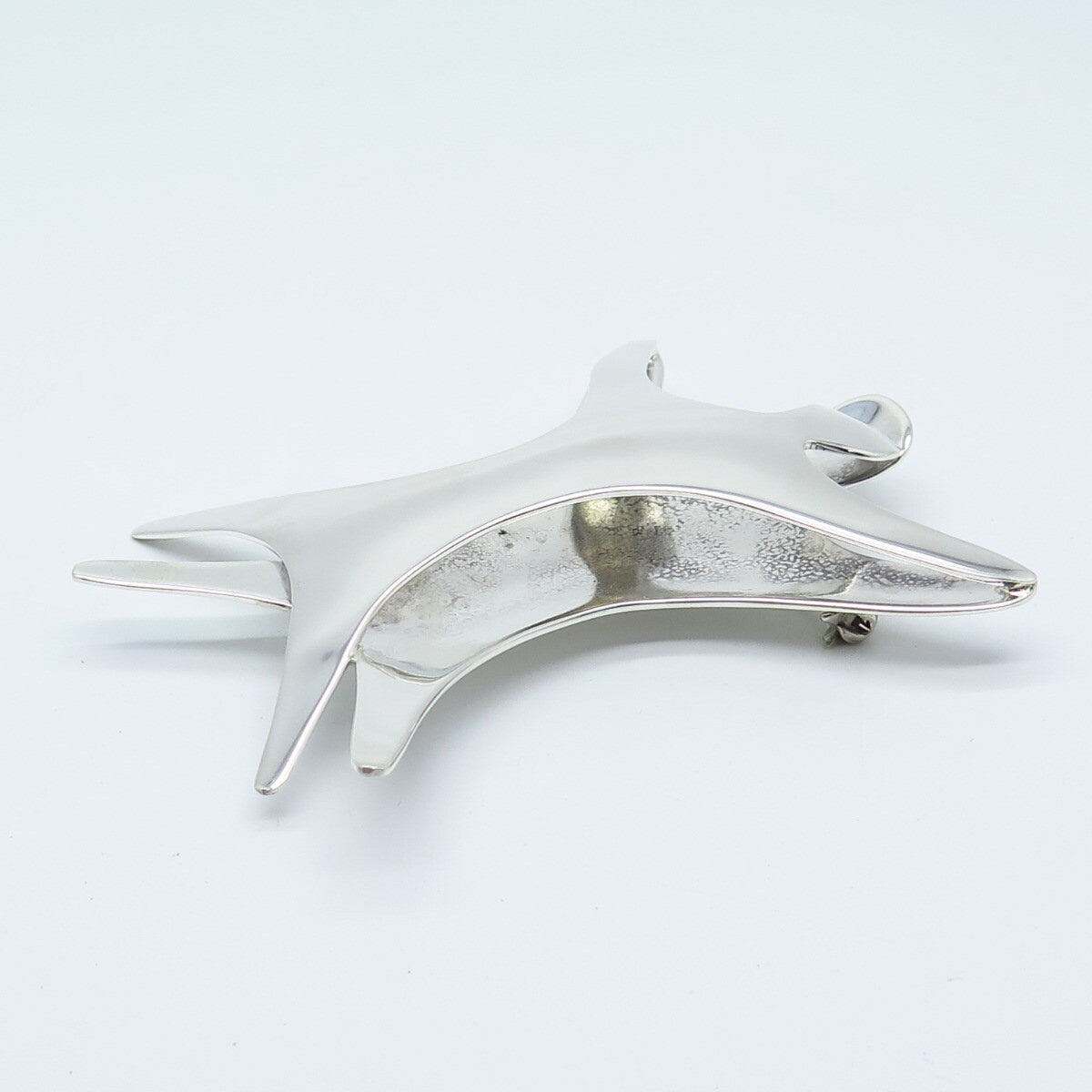 925 Sterling Silver Vintage Mexico Modernist Pin Brooch