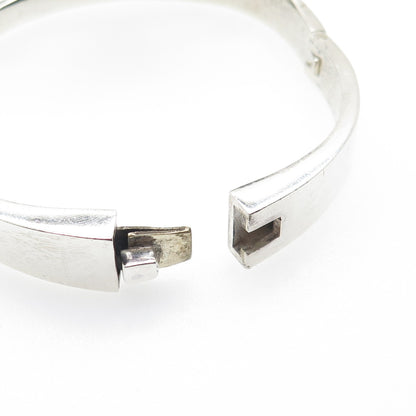 925 Sterling Silver Vintage Real Sodalite Modernist Heavy 77.9g Bracelet 6.75"