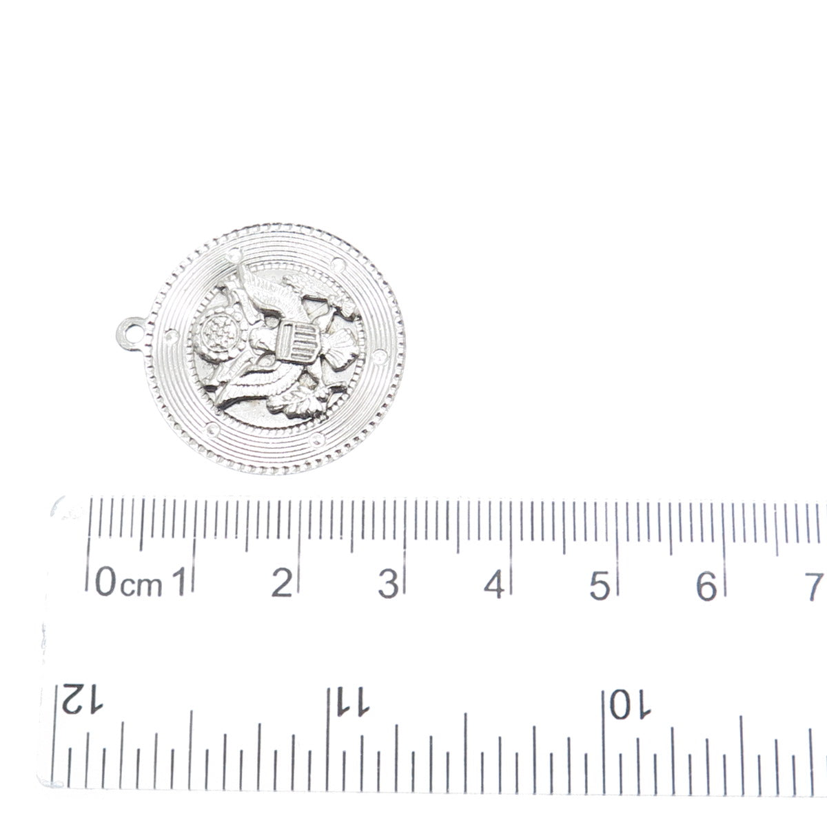 TOWN & COUNTY 925 Sterling Silver Vintage Engraved Federal Eagle Pendant