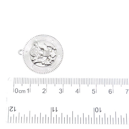 TOWN & COUNTY 925 Sterling Silver Vintage Engraved Federal Eagle Pendant