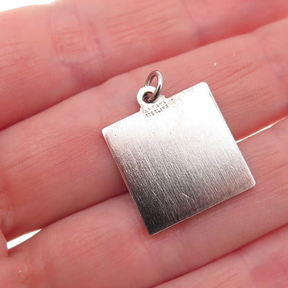 Antaya 925 Sterling Vintage Achievement Religious Cross & Ram Mini Charm Pendant