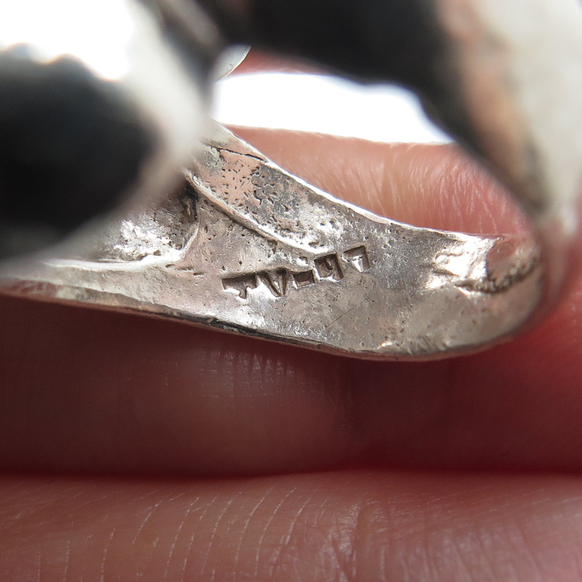 925 Sterling Silver Vintage Mexico Modernist Bypass Oxidized Ring Size 6.5
