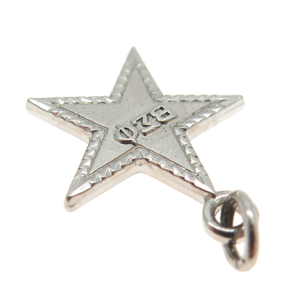 925 Sterling Silver Vintage Civil Defense Beta Sigma Phi Star Charm Pendant