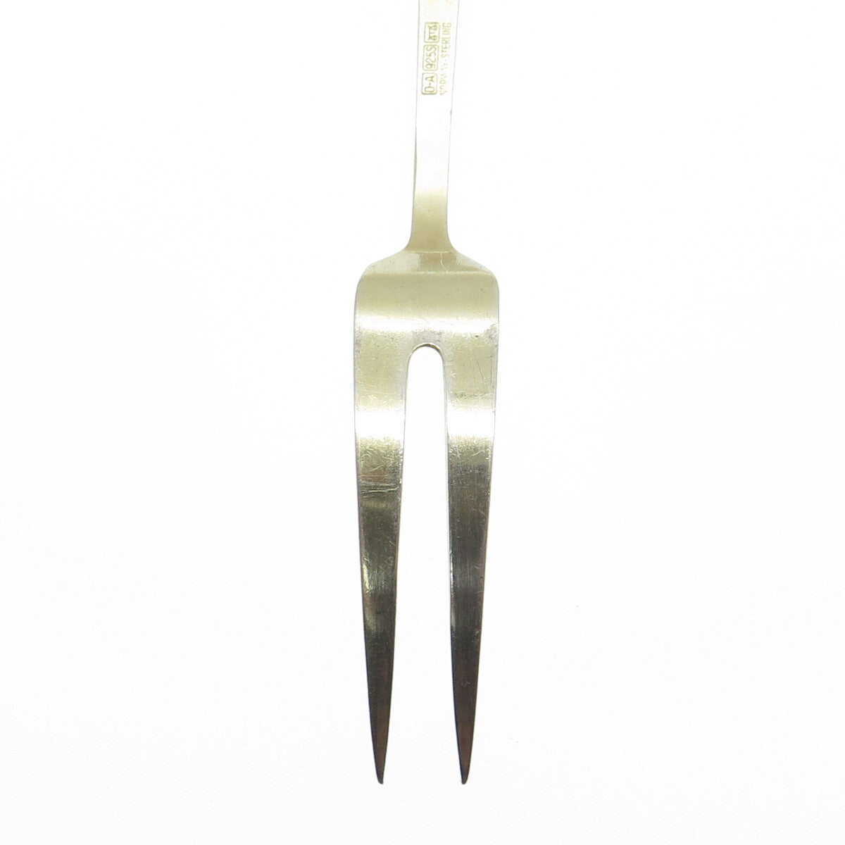 DAVID ANDERSEN 925S Sterling Silver Gold Plated Vintage Norway Enamel Lemon Fork