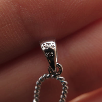 AMI 925 Sterling Silver Enamel Real Diamond Accent Ladies Purse Mini Pendant