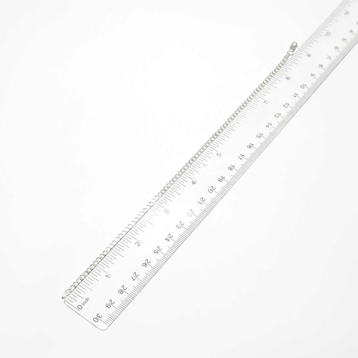 925 Sterling Silver Vintage Italy Curb Link Anklet / Bracelet 9"