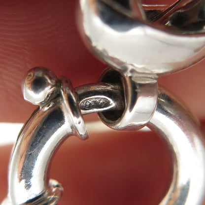 JCM Jacmel Mauritius 925 Sterling Silver Vintage Italy Cuban Link Bracelet 8.25"