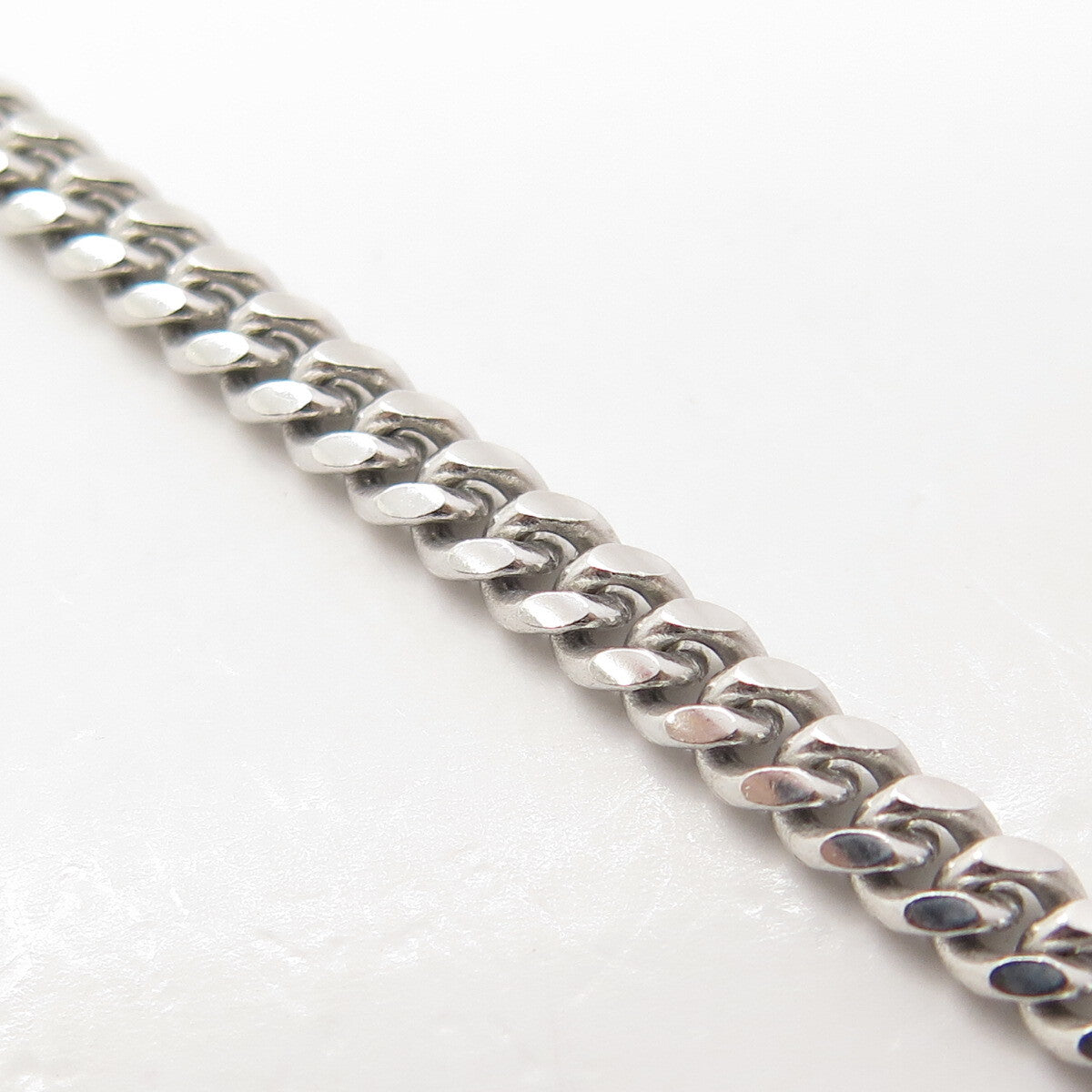 P. LUX 925 Sterling Silver Italy Cuban Link Bracelet 6.75"