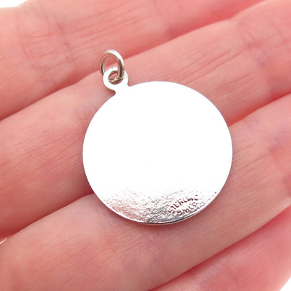 BREADNER CO. Sterling Silver Vintage Enamel Bermuda Our Honeymoon Charm Pendant