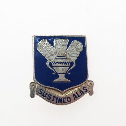 N.S. Meyer Inc Sterling Antique WWII Enamel Air Corps Technical School Brooch