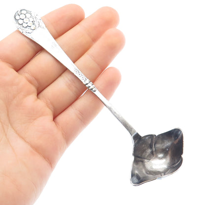 Silver-Tone Antique Denmark Grape & Leaf Sauce Ladle
