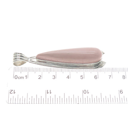 JAY KING DESERT ROSE 925 Sterling Silver Vintage Real Rose Rhodonite Pendant