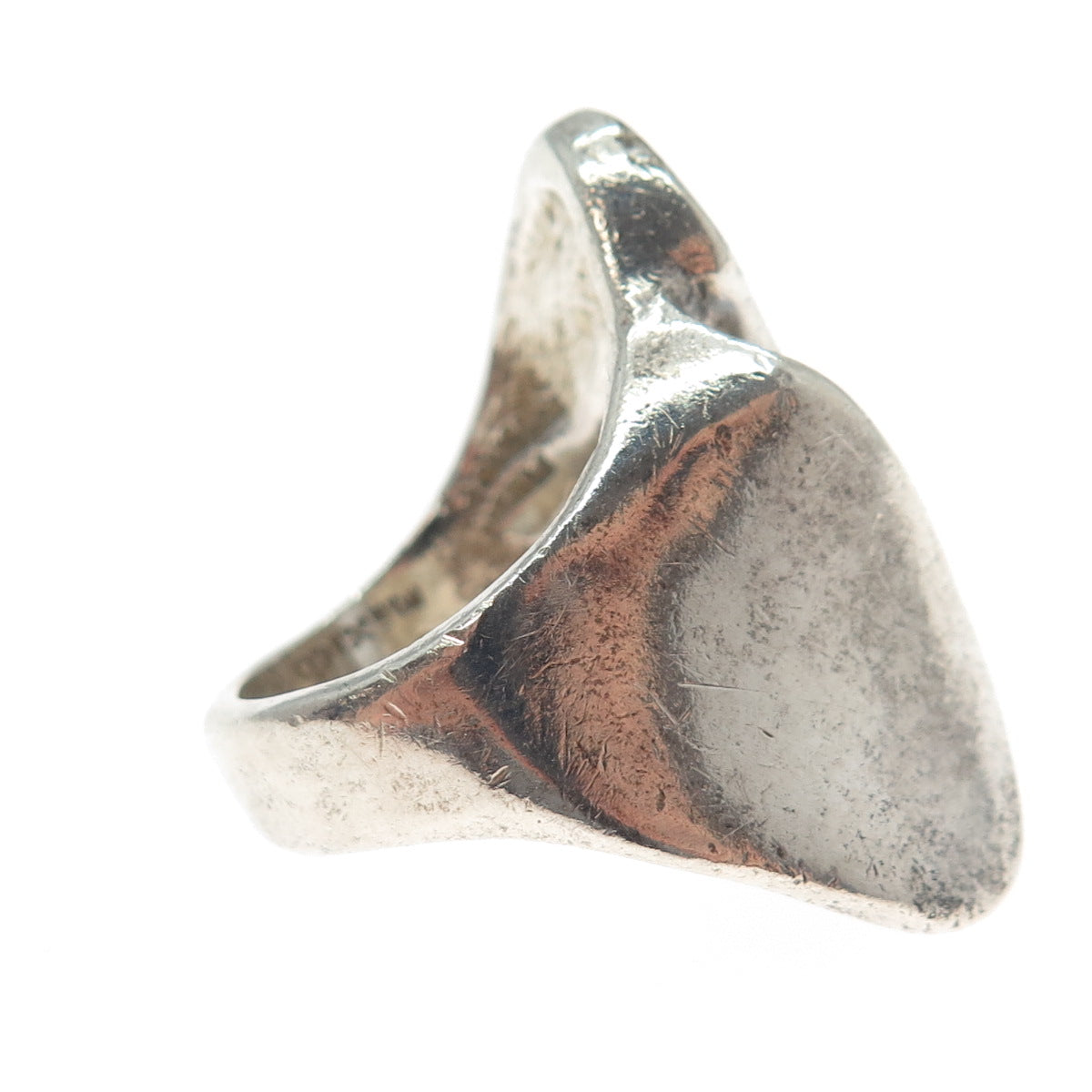 925 Sterling Silver Vintage Mexico Modernist Bypass Ring Size 8.5