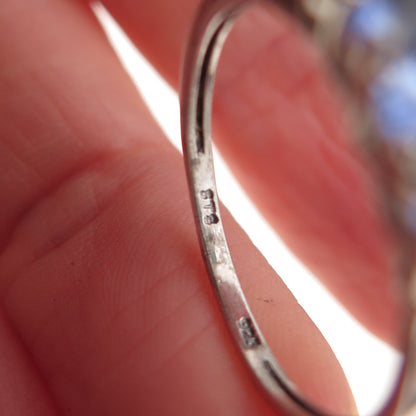 Chuck Clemency 925 Sterling Silver Real Oval-Cut Tanzanite Ring Size 8