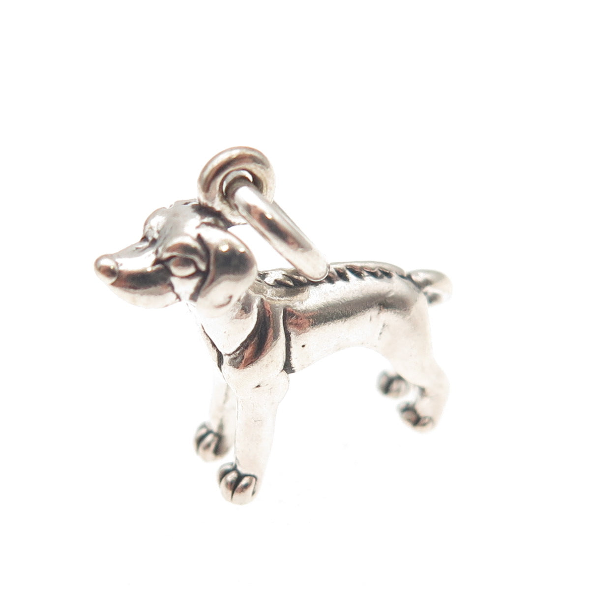 925 Sterling Silver Vintage Rhodesian Ridgeback Dog 3D Mini Charm Pendant