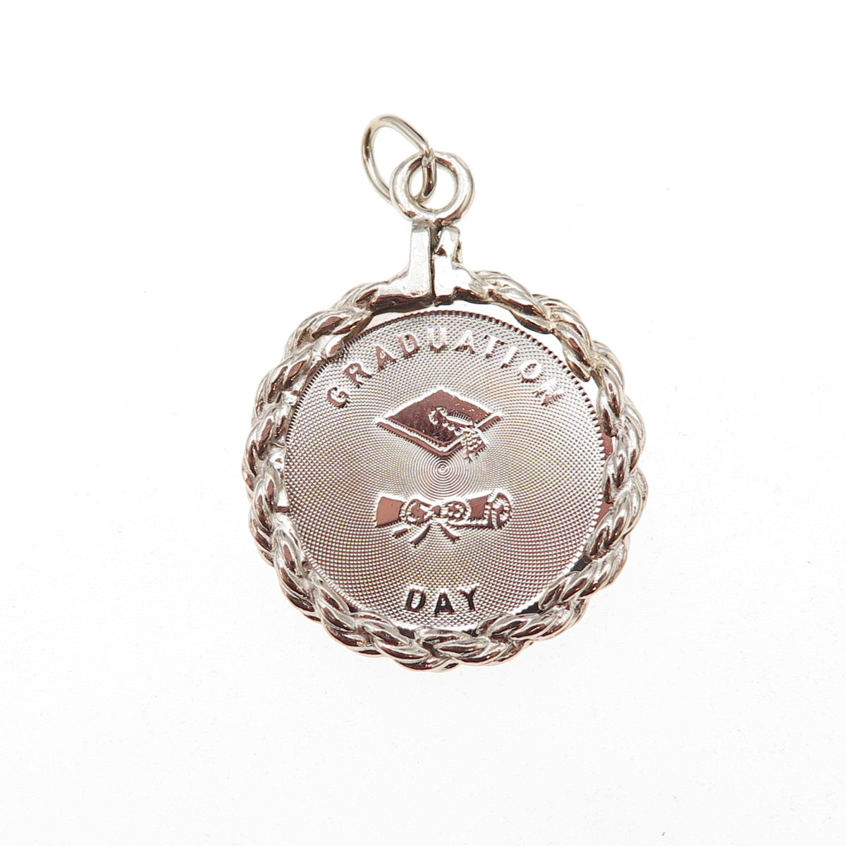 Crea 925 Sterling Silver Vintage Graduation Day Charm Pendant