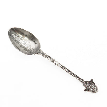 925 Sterling Antique Art Deco Pioneer Square Totem Pole Seattle Coffee Spoon
