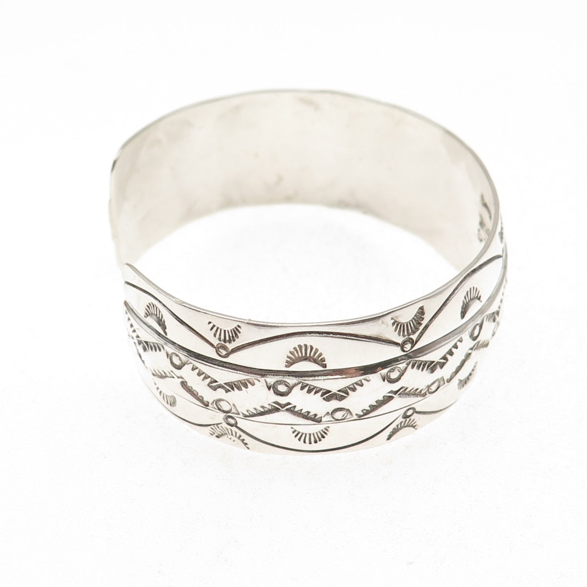 Charlene & Robert Little Navajo Old Pawn 925 Sterling Adjustable Bracelet 6.75"