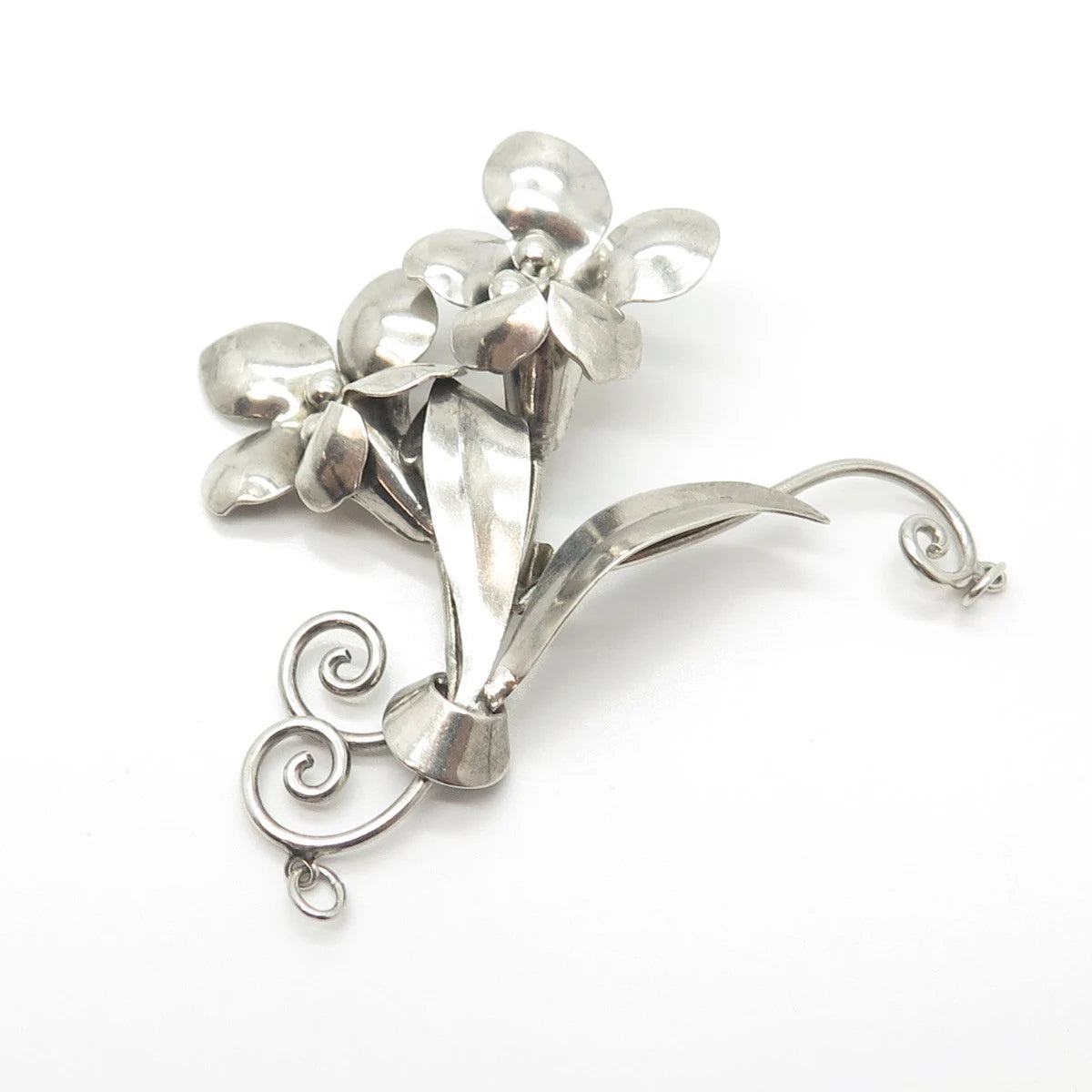 925 Sterling Silver Vintage Carl-Art Floral Central Part Necklace