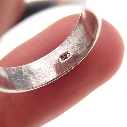 925 Sterling Silver Vintage Classic Wedding Band Ring Size 6.25