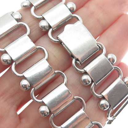 925 Sterling Silver Antique Book Chain Choker Necklace 14" (missing parts)