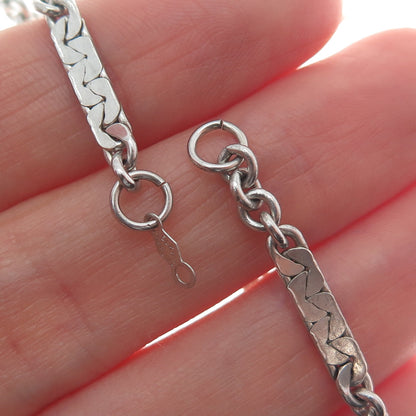 ELKA 925 Sterling Silver Antique Cable Anchor Chain Necklace 30" (missing lock)