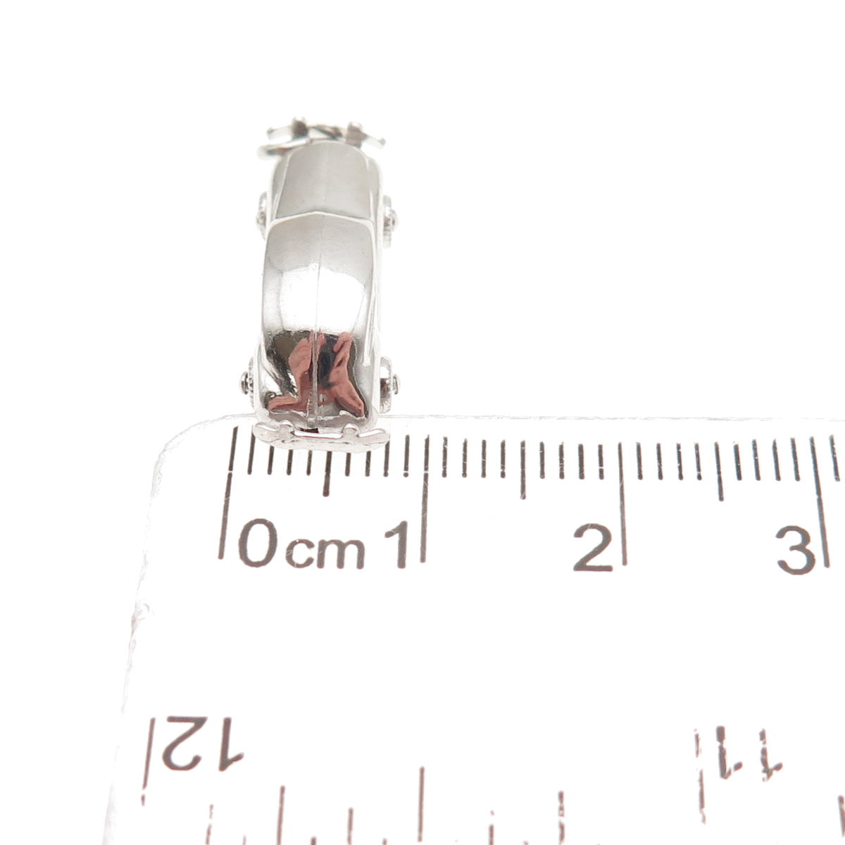 Art's Elegance 925 Sterling Silver Vintage Retro Car 3D Charm Pendant