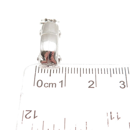 Art's Elegance 925 Sterling Silver Vintage Retro Car 3D Charm Pendant
