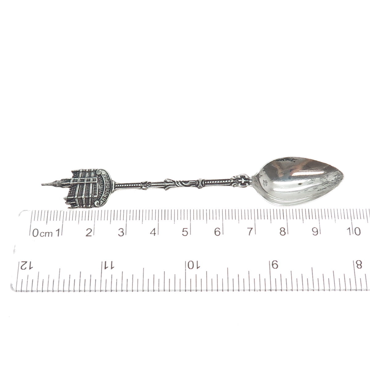 GEBR. HUISMAN GH3 833 Silver Antique Dutch Hotel de Ville Brussels Coffee Spoon