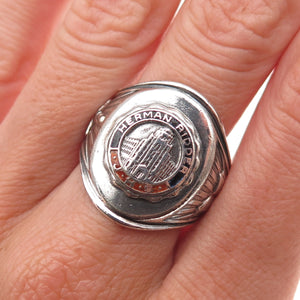 Reed & Co. Sterling Vintage 1979 Enamel Herman Ridder JH School Ring Size 8.75