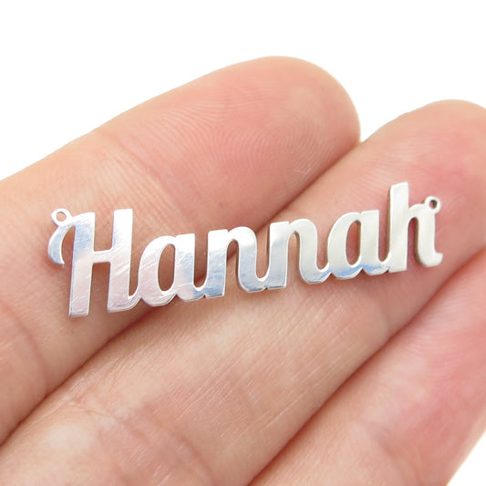 925 Sterling Silver "Hannah" Personalized Centerpiece Pendant