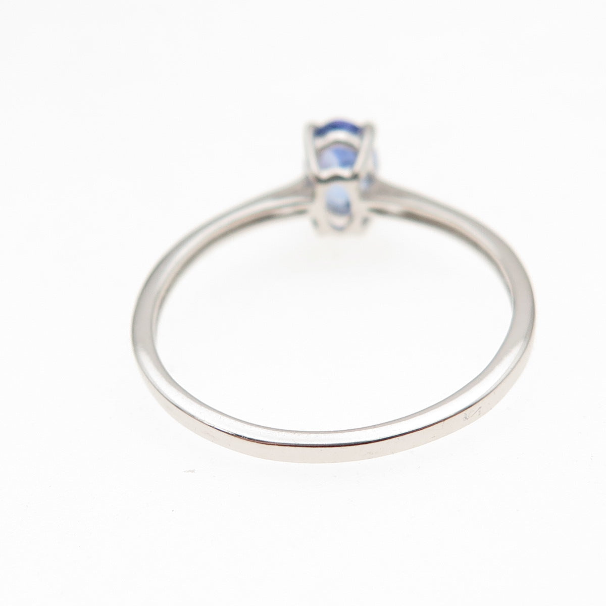 Chuck Clemency 925 Sterling Silver Real Oval-Cut Tanzanite Ring Size 8