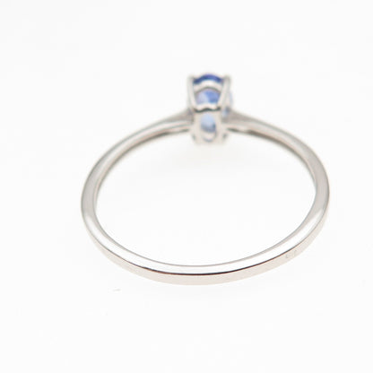 Chuck Clemency 925 Sterling Silver Real Oval-Cut Tanzanite Ring Size 8