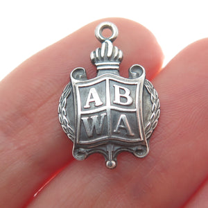 NUMBER ONE 925 Sterling Antique American Business Women's Association Pendant