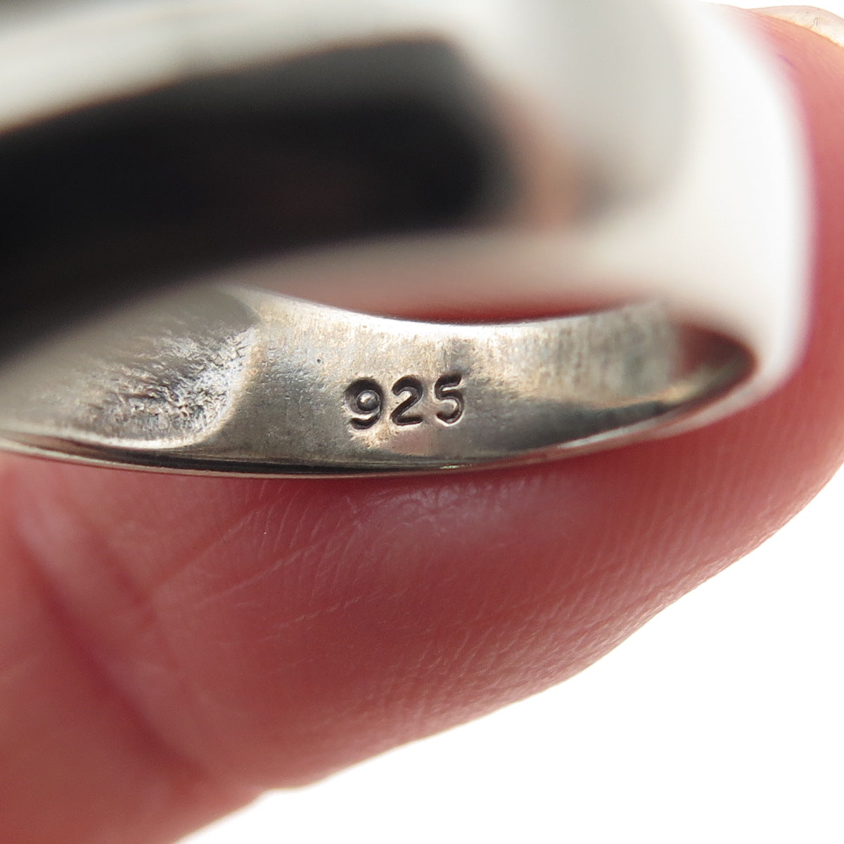 KEN CRAFTS 925 Sterling Silver Vintage Modernist Bypass Oxidized Ring Size 8