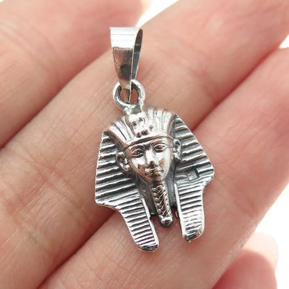 800 Silver Vintage Egypt Tutankhamun Pharaoh Minimalist Pendant