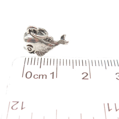 BEAU 925 Sterling Silver Vintage Friendly Dolphin 3D Mini Charm Pendant