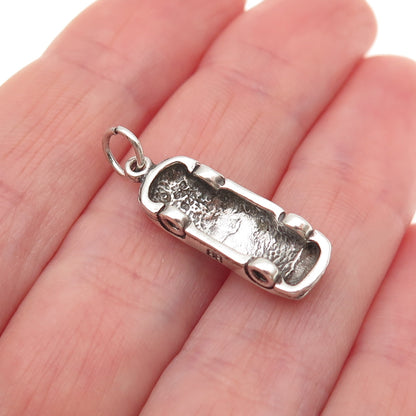 SUNWEST 925 Sterling Silver Vintage Number 88 Race Car Oxidized Charm Pendant