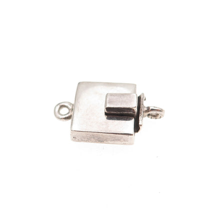 925 Sterling Silver Vintage Mexico Bracelet / Necklace Box Lock Clasp