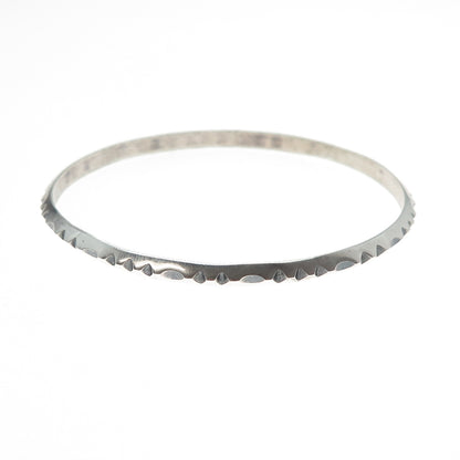 ERLING CHRISTOFFERSEN 925S Sterling Silver Vintage Norway Bangle Bracelet 7.25"